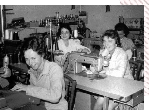 Atelier de couture Rémi Confection en 1955
