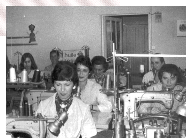 Atelier de couture Rémi Confection en 1988